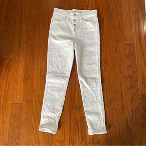 Madewell High Rise Skinny Crop White Jeans 26 NWT